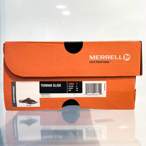 New! Merrell Terran Slide Comfort Sandals - Dark Earth/Brown - Size 7M - Picture 7 of 7
